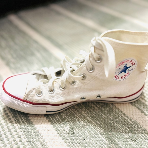 Converse White High-Top Sneakers - Picture 4 of 6